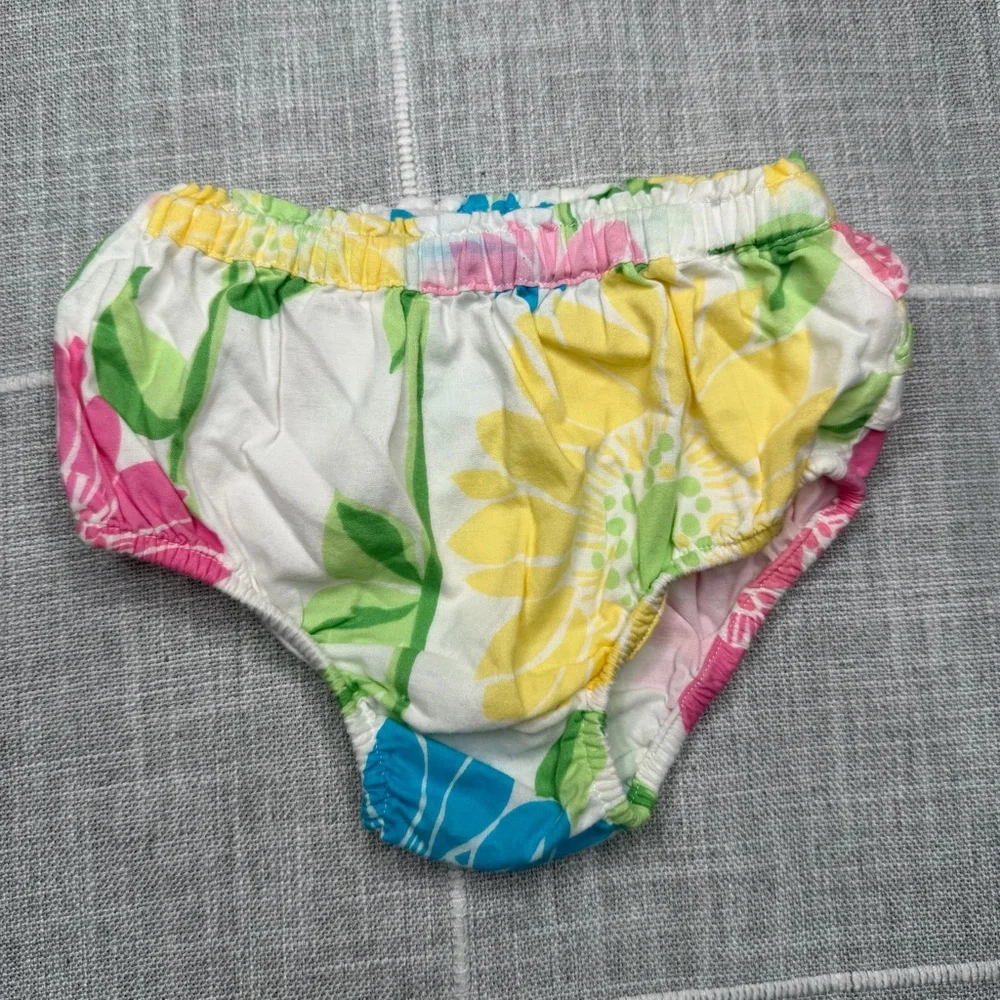 Lilly Pulitzer White Label 12-18 Months Floral Dress Bloomer Cabana Floral Derby